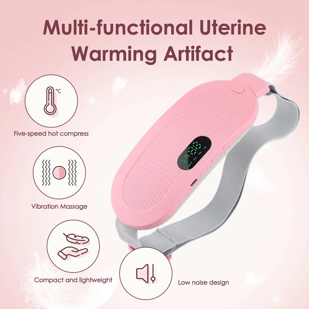 "Goodbye Cramps! Ultimate Menstrual Heating Pad with Soothing Massage"