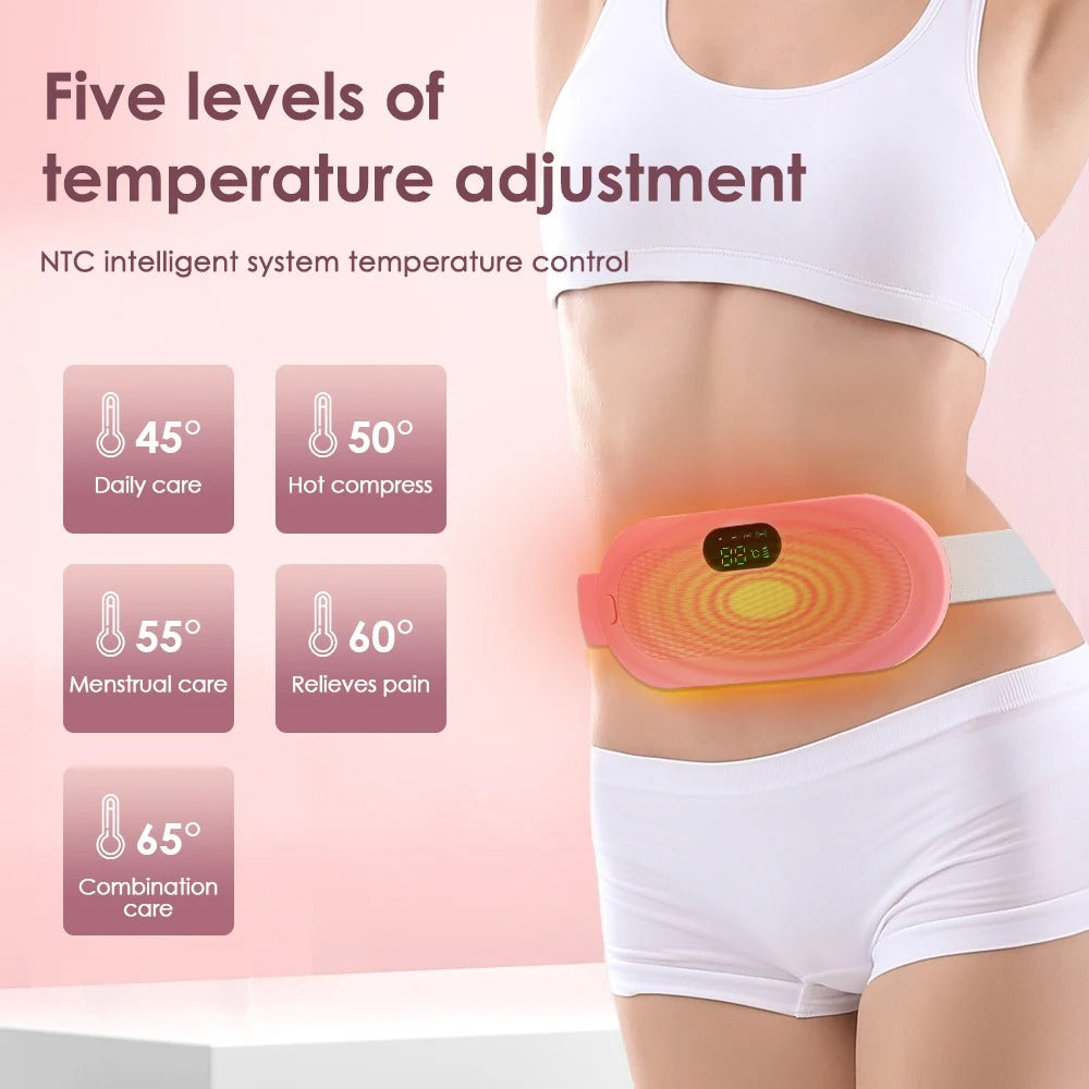 "Goodbye Cramps! Ultimate Menstrual Heating Pad with Soothing Massage"